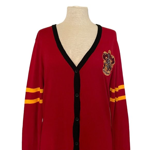 Harry Potter Hot Topic Gryffindor Cardigan Womens Sz XL Sweater Cosplay Fandom - Picture 3 of 7